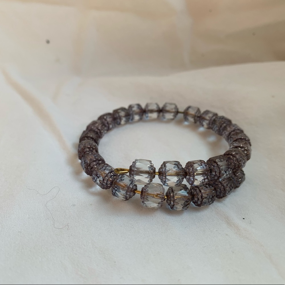 Alex & Ani Smokey Beaded Bangle